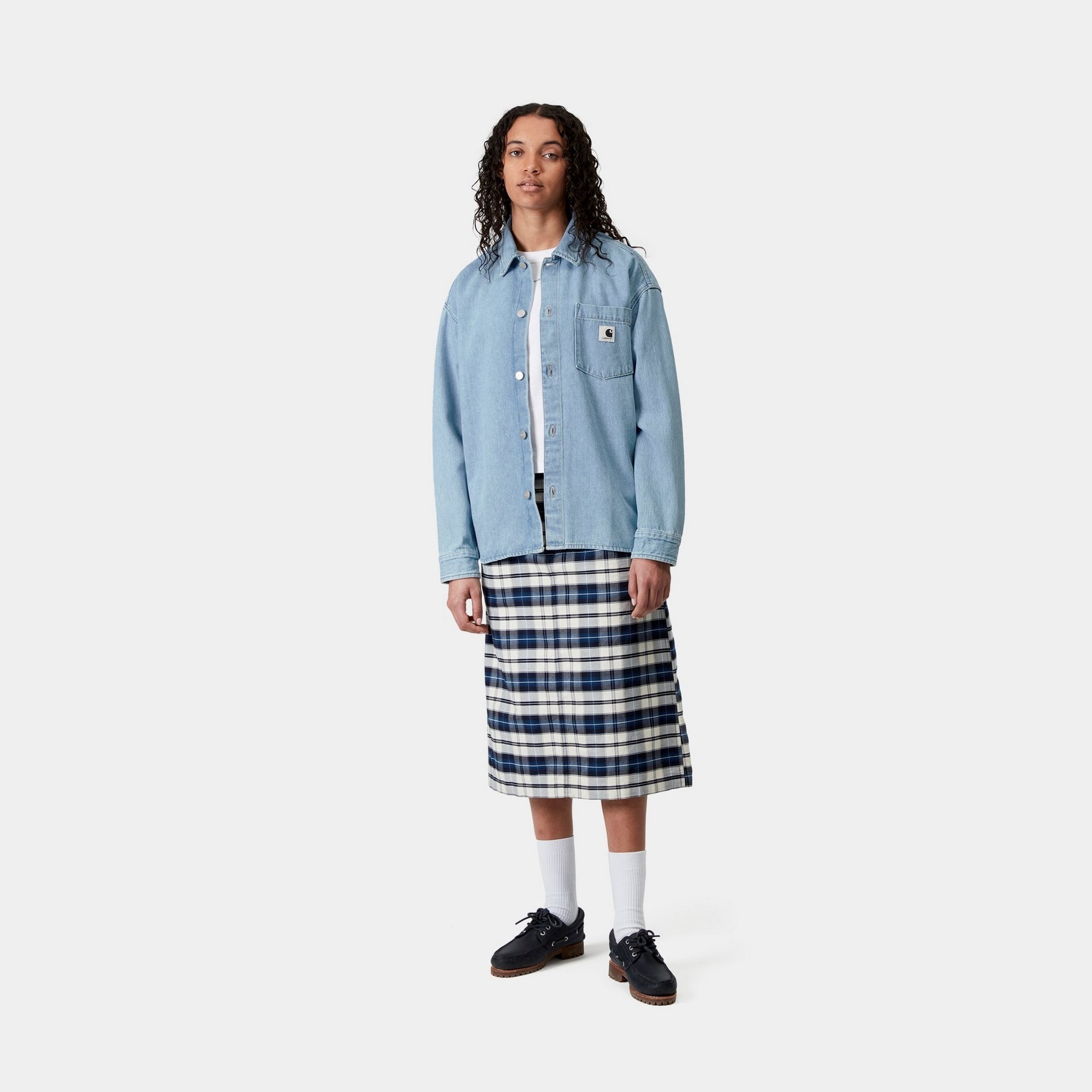 Alta Shirt Jacket for Men & Women | Stone Bleached Blue Lightweight Denim Jacket - Perfect for Casual Outfits, Outdoor Adventures & Layering in Fall & Spring
