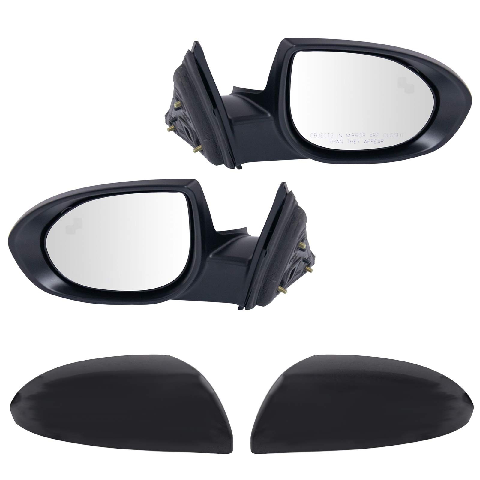 TRQ Driver & Passenger Side Mirror Set with Heating - Compatible with 2009-2010 Mazda 6 (MA1320191, MA1321191) - Perfect for Winter Driving & Enhanced Safety