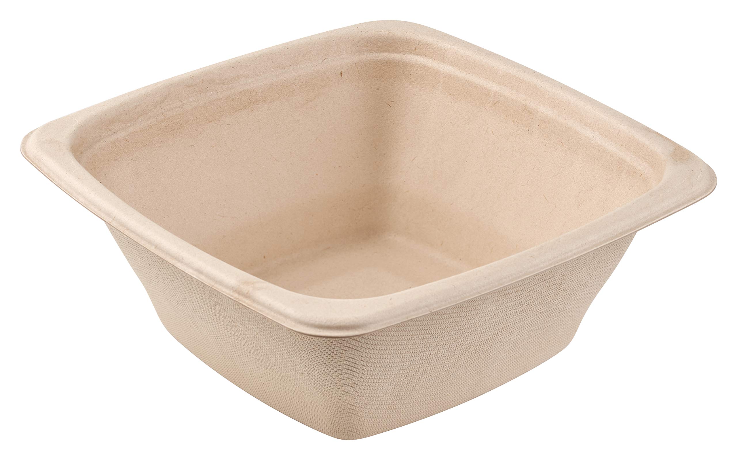 24 oz Eco-Friendly Compostable Square Bowls - 250 Pack, Tree-Free Sugarcane Bagasse, Microwave & Freezer Safe, Perfect for Meal Prep, Bento Boxes, Takeout, Catering & Party Serving - Sustainable Disposable Food Containers by EcoQuality