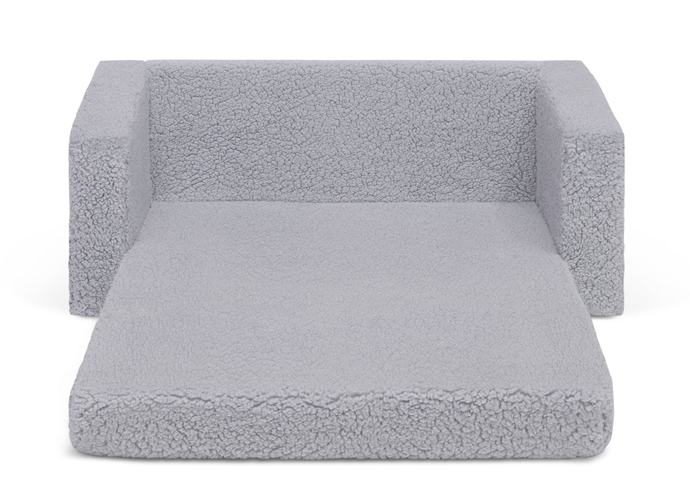 Personalized Cozee Flip Out Sherpa 2-in-1 Convertible Sofa to Lounger for Kids - Soft & Comfy Children's Furniture for Playroom, Bedroom or Nursery