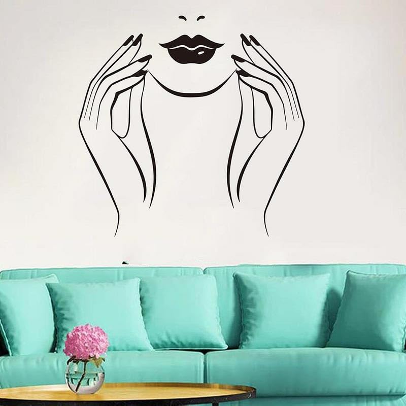 Premium Vinyl Wall Decal for Nail Salon & Beauty Studio - Large Beautiful Manicure Nail Art Decor | Perfect for Salon Walls, Home Spa, Nail Tech Stations & Beauty Business Branding