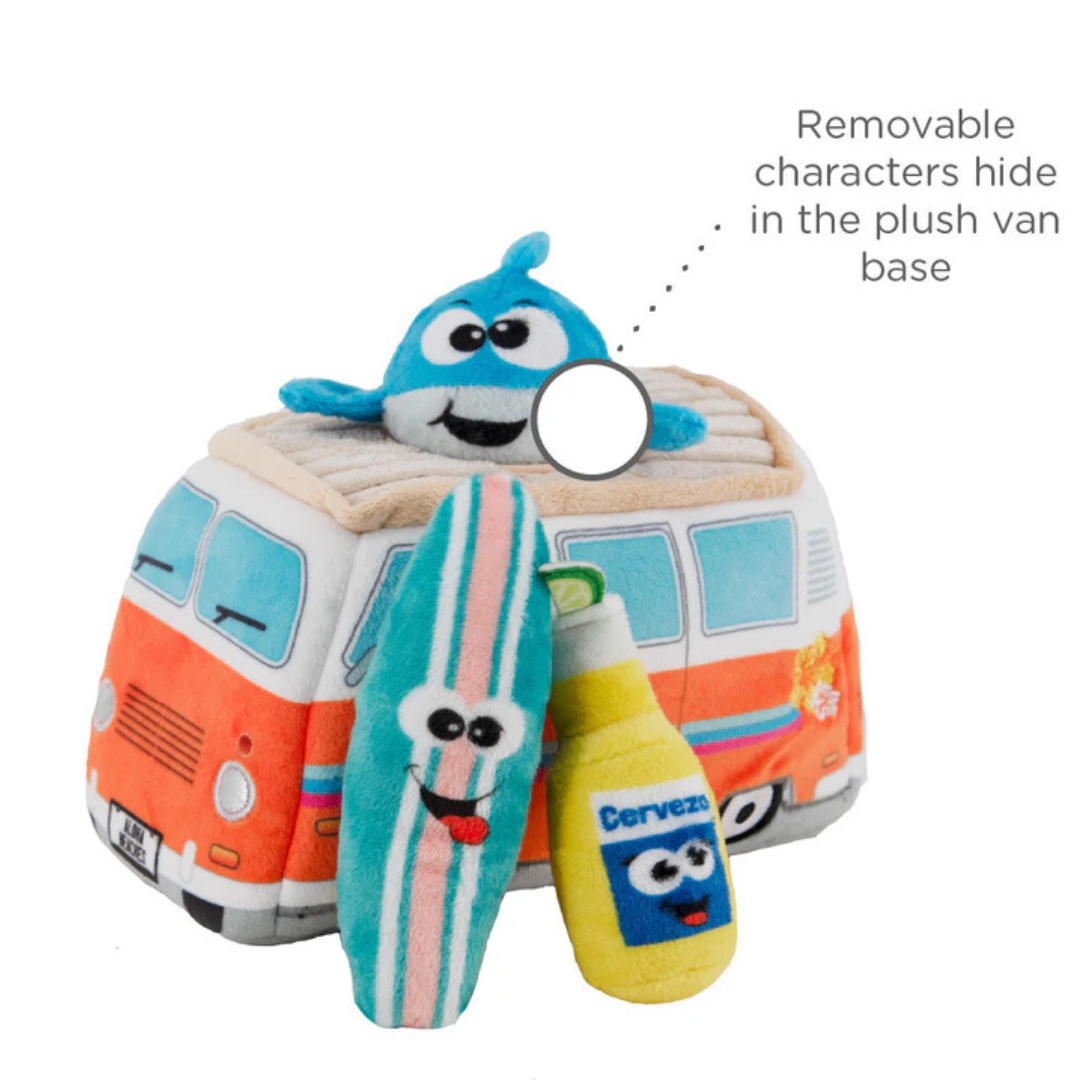 Hide A Surf Van Interactive Dog Toy - Fun Puzzle Game for Dogs with Treat Dispenser - Perfect for Indoor Play & Mental Stimulation