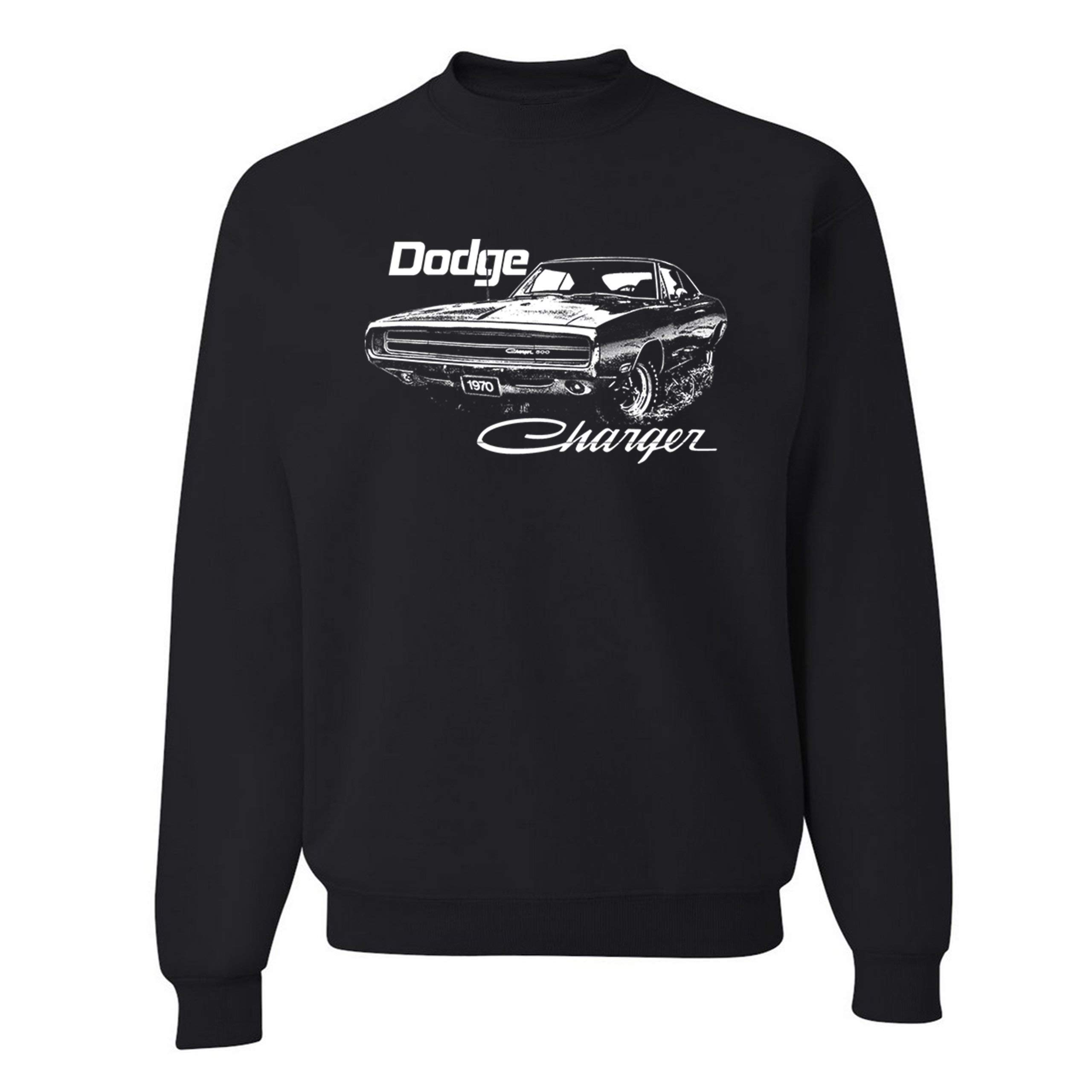 1970 Dodge Charger Sweatshirt - Classic Retro Muscle Car Licensed Crewneck Tee | Vintage Car Enthusiast Gift | Casual Wear & Car Show Apparel