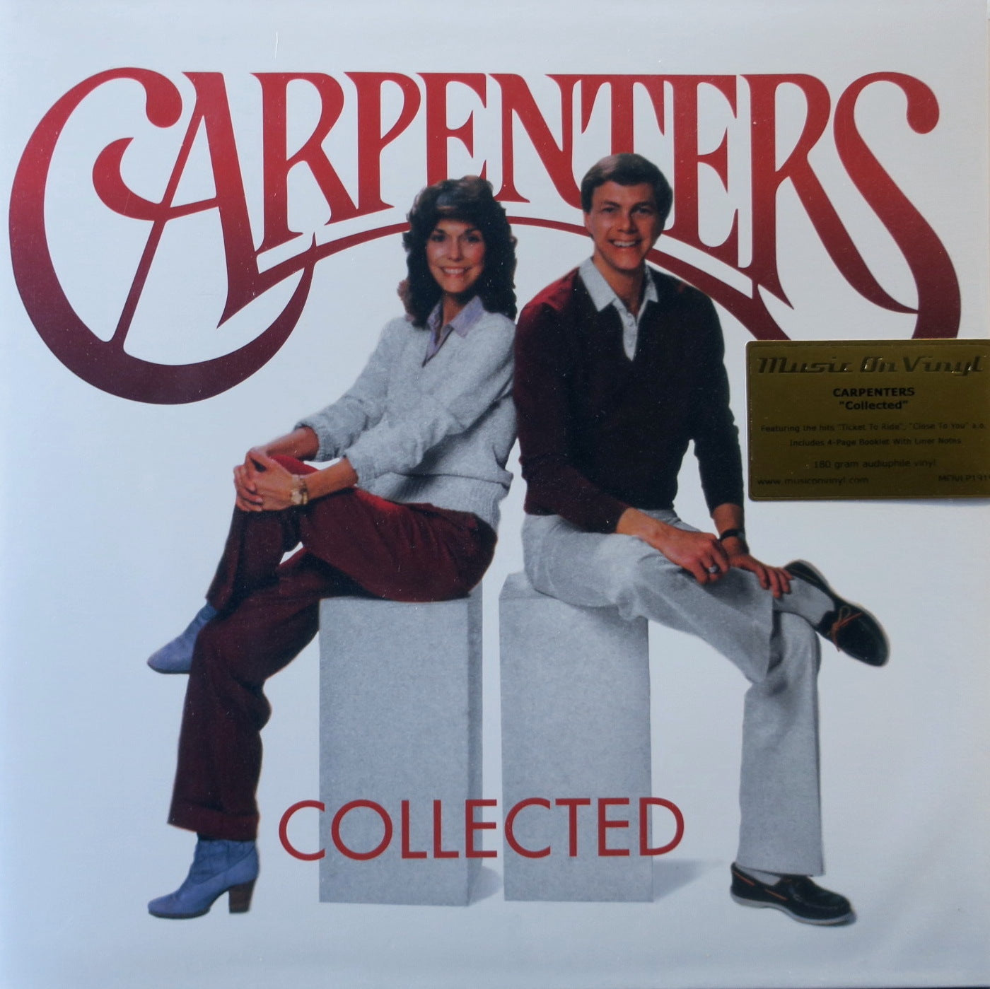 Carpenters 'Collected' 180g Vinyl 2LP Record - Classic Hits Music Album for Home Listening & Vinyl Collection