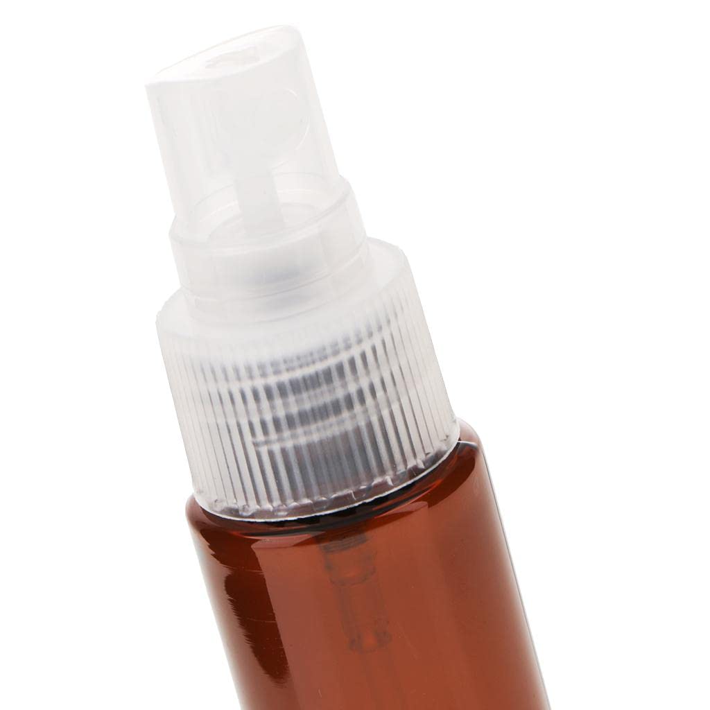 VMS INDIA 5-Pack 30ml PVC Fine Mist Perfume Spray Bottles - Refillable Travel-Size Lotion Dispenser (Brown) - Perfect for Cosmetics, Essential Oils & DIY Skincare