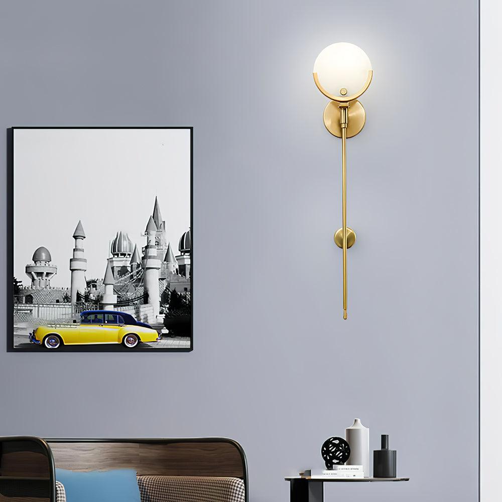 Stylish Ava Brass Wall Lamp - Vintage Sconce Lighting for Living Room, Bedroom & Hallway - Perfect for Ambient and Accent Lighting