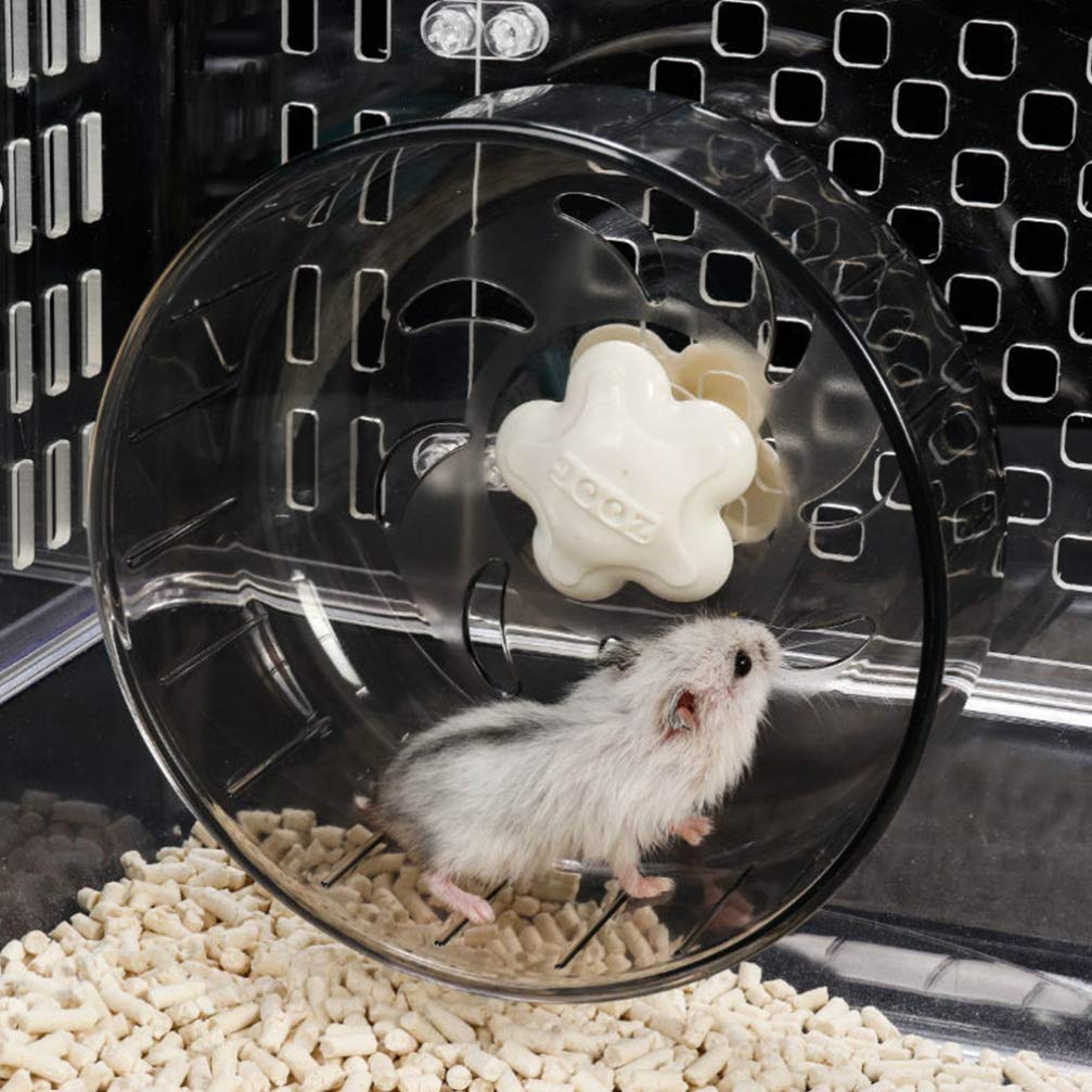 Balacoo Acrylic Hamster Running Wheel - Small Pet Exercise Wheel for Hamsters, Guinea Pigs & Little Critters - Durable Climbing Toy & Fitness Treadmill for Small Animals - Perfect for Cage Exercise & Playtime