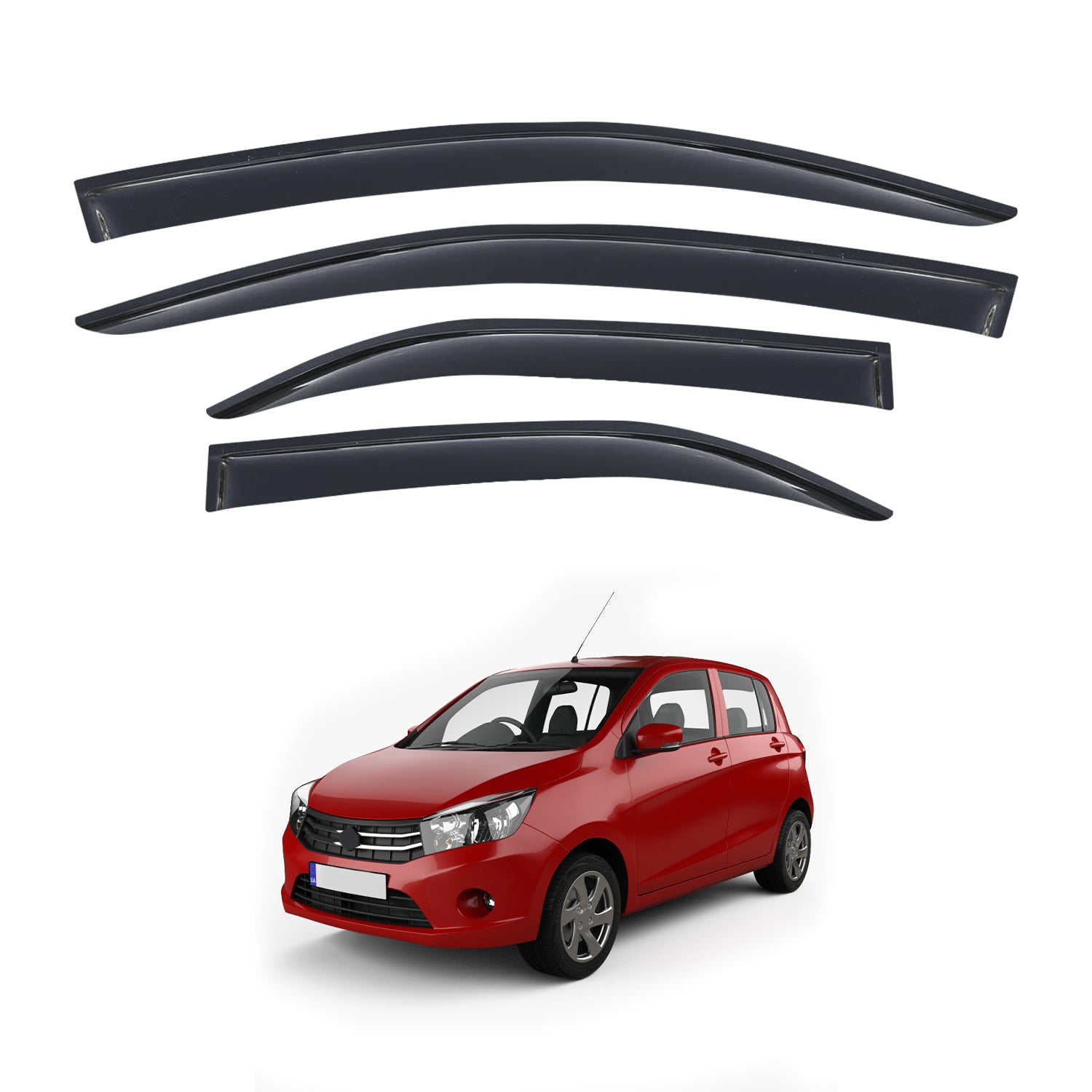 Weather Shields for Suzuki Celerio 2014-2019 - Car Window Rain Guards & Wind Deflectors for All-Weather Protection