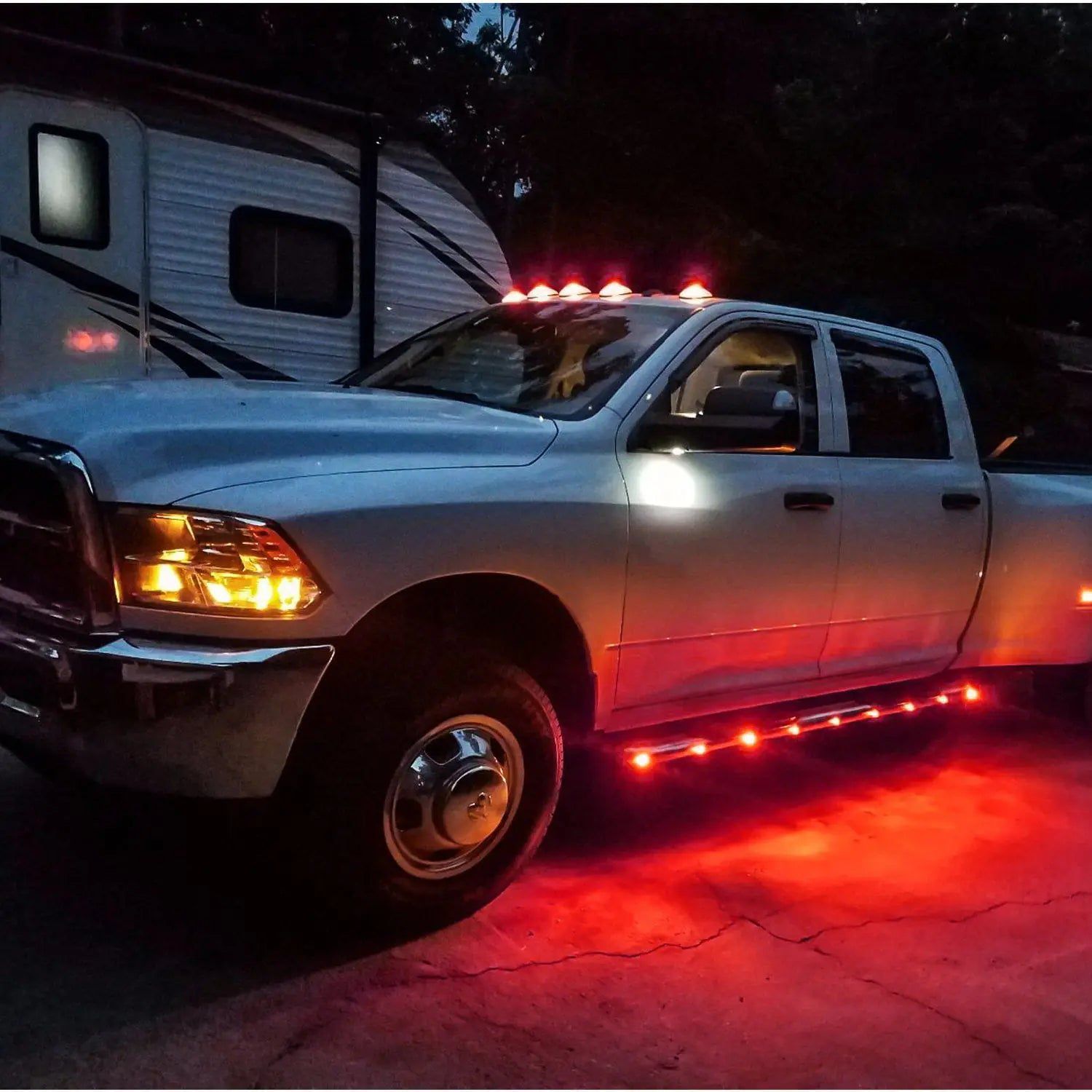 3/4 Inch Red Round LED Marker Lights - 10 Pack for Trucks, Trailers, Boats & Off-Road Vehicles - Durable, Waterproof & Bright Safety Lights