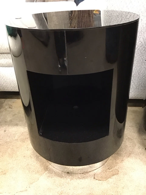 Elegant Black Lacquer Chrome Base Table - Modern Dining Table for Small Spaces, Perfect for Apartments, Condos & Breakfast Nooks
