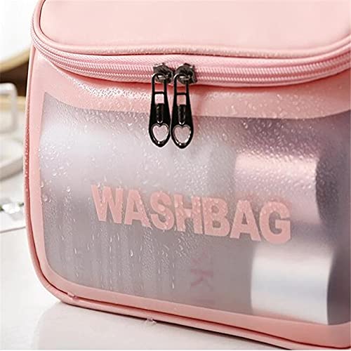 Paczo Multipurpose Cosmetic Organizer Bag | Waterproof Makeup Pouch for Women & Girls | Travel Toiletry Bag | Perfect for Travel, Gym, Beach & Daily Use (Pink)