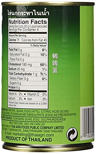 Aroy-D Quail Eggs in Brine 15oz (6-Pack) - Premium Canned Quail Eggs for Salads, Ramen & Asian Cuisine - Ready-to-Eat Protein Snack