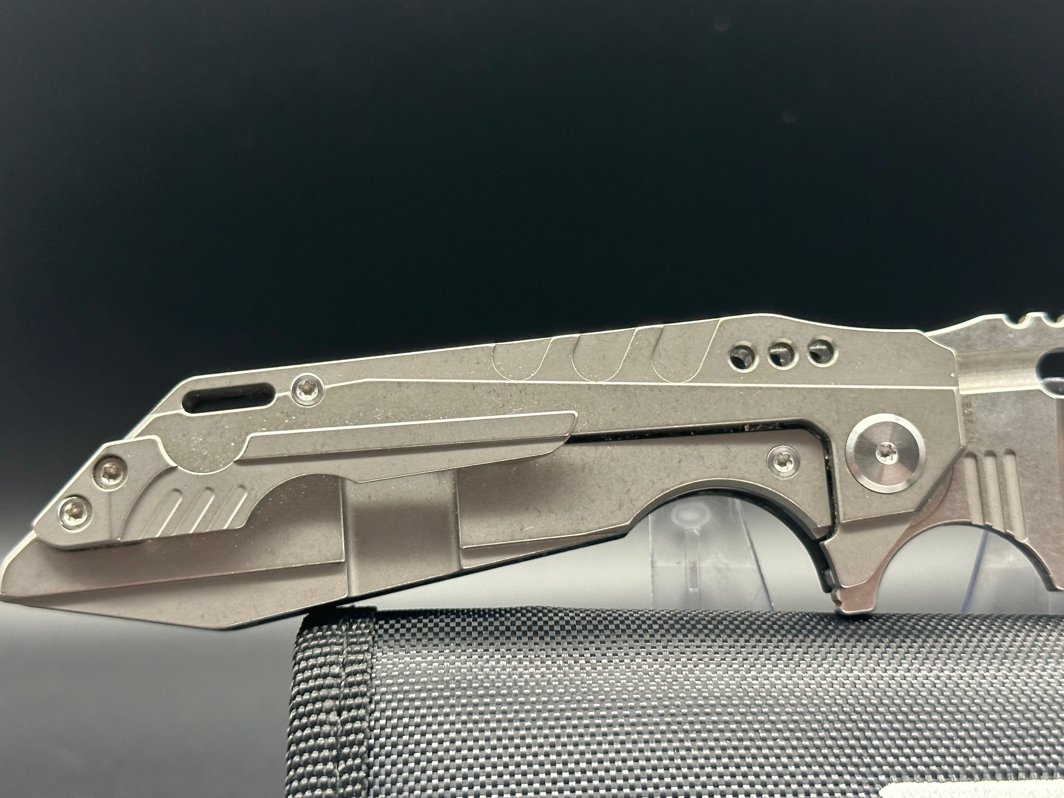 BESTECH SHODAN Folding Pocket Knife - Carbon Fiber & Titanium Handle, S35VN Satin Blade (BT1910C) - EDC, Outdoor Camping, Hunting & Survival Gear