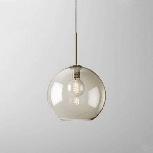 Nordic Minimalist Glass Chandelier - Modern E27 Pendant Light Fixture for Staircase, Cafe, Restaurant & Bar - Round Hanging Lamp for Home & Commercial Spaces