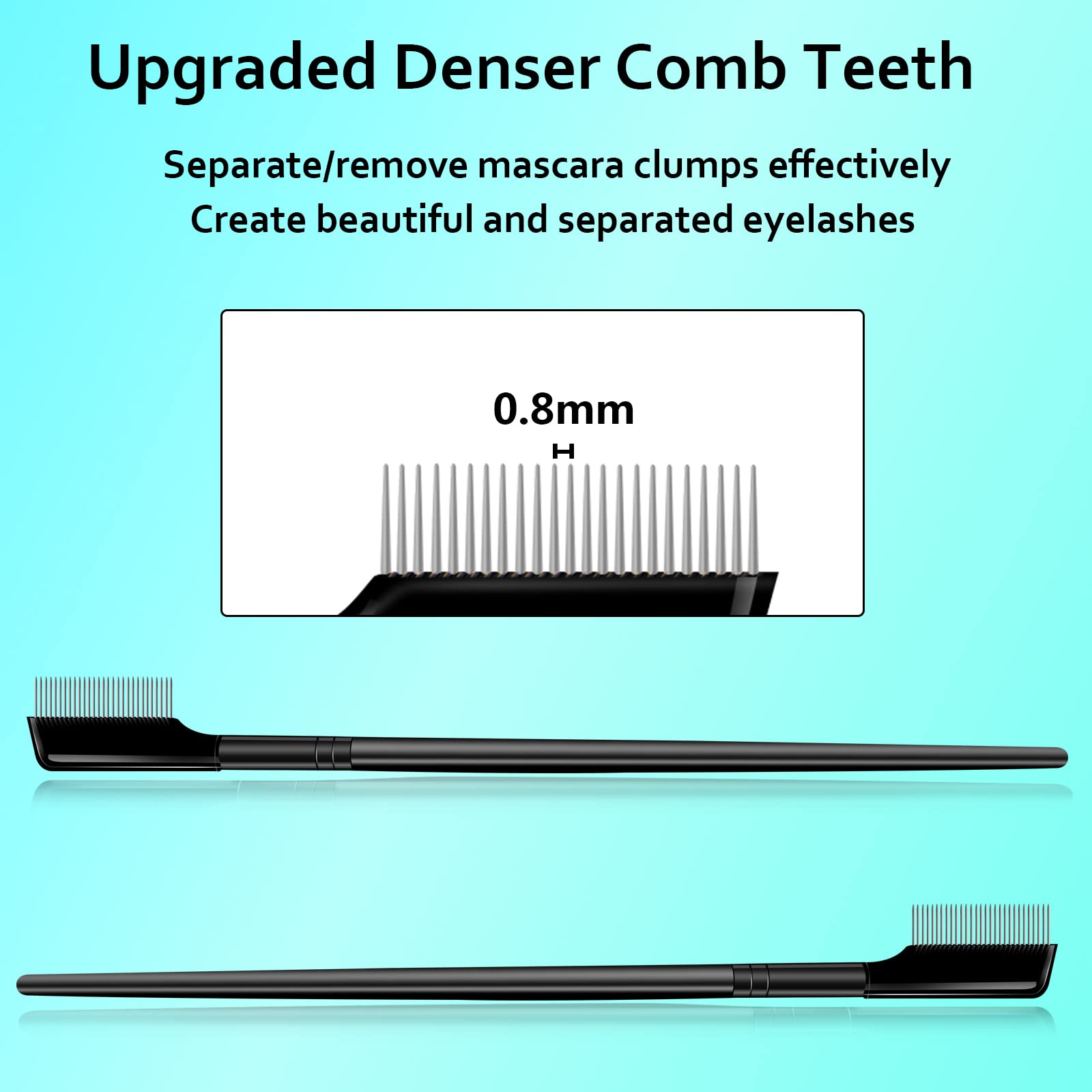 Professional Metal Eyelash Comb & Mascara Brush Set - 2PC Lash Separator & Curler Tools for Perfect Eyelash Extension & Makeup Application | Ideal for Salon, Home Use & Travel Beauty Kit