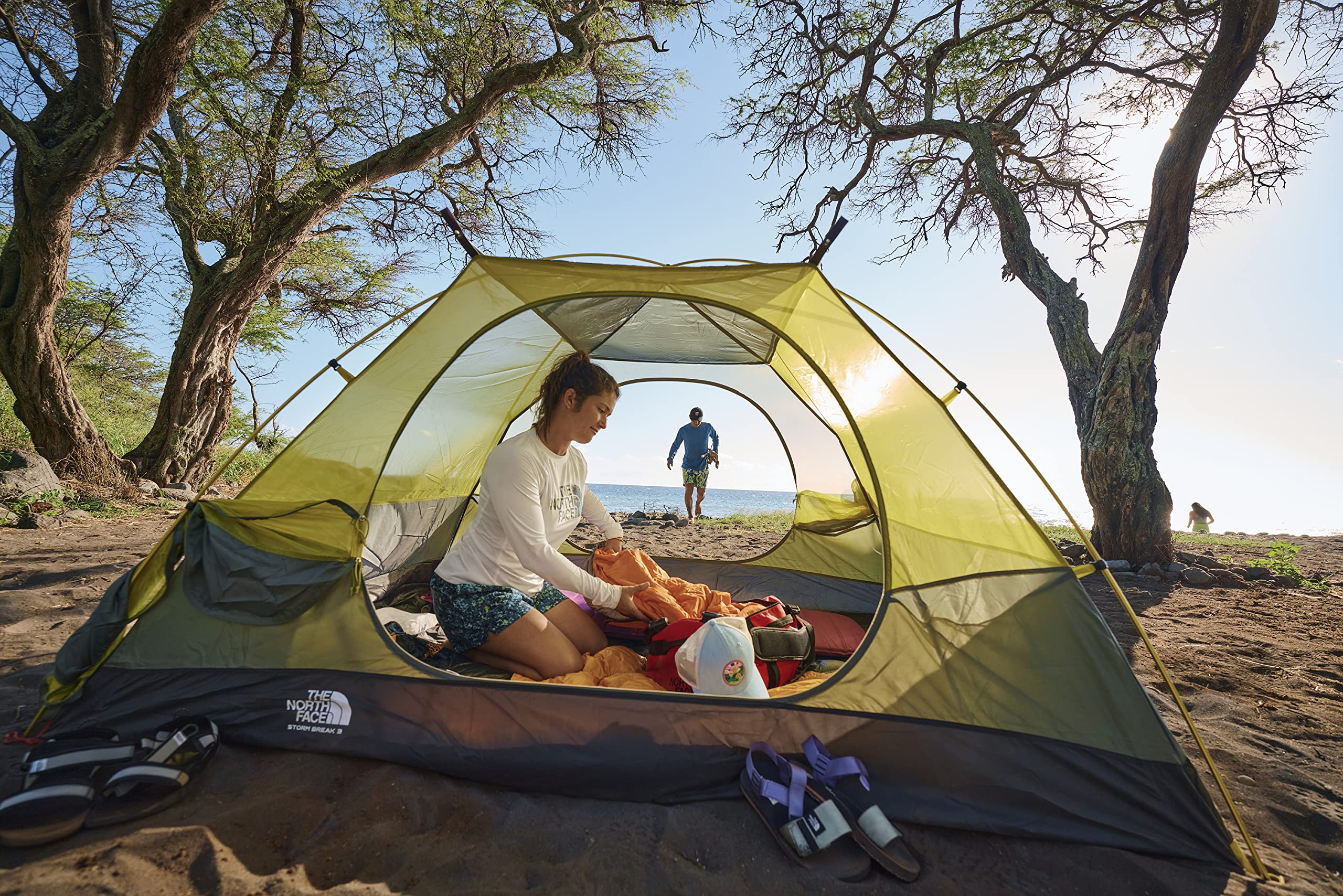 The North Face Stormbreak 2 Person Tent - Lightweight Waterproof Camping Shelter for Backpacking & Hiking (Agave Green/Asphalt Grey) - Perfect for Outdoor Adventures & Weekend Getaways
