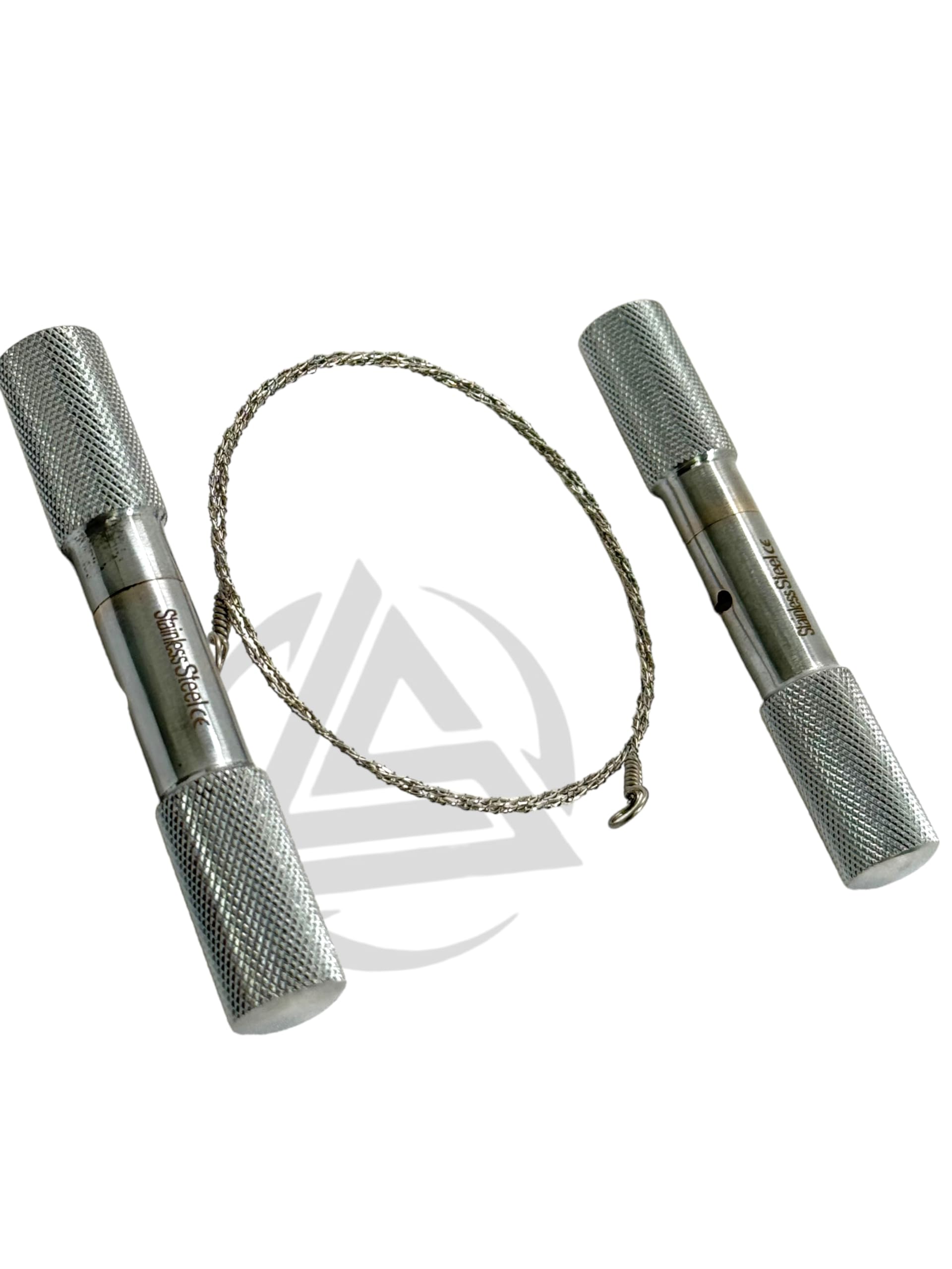 OBWS-3987 Heavy Duty Stainless Steel Wire Saw for Horns - 23 Inch Dehorning Saw with 2 Handles | Professional Livestock & Farm Tool for Cattle, Goat, Sheep Horn Trimming and Pruning