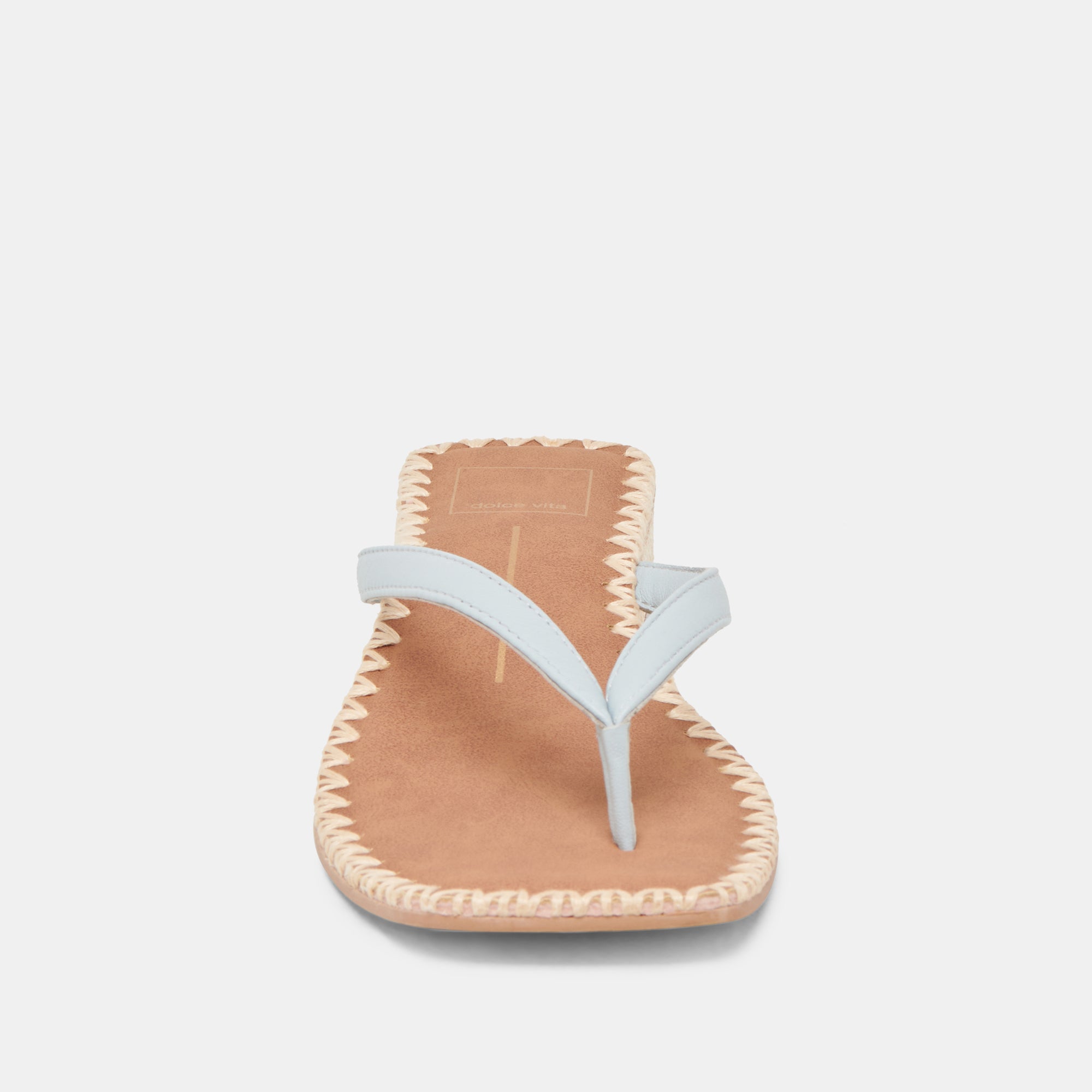 Barty Sandals for Women - Ice Blue Genuine Leather Comfortable Slip-On Sandals | Perfect for Beach, Vacation, and Summer Outfits
