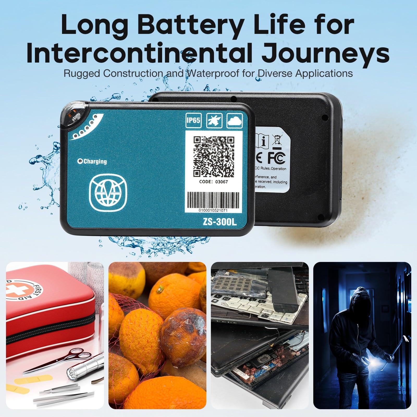 Multi-Sensor GPS Tracker with Temperature, Humidity, Light, Shock & Air Pressure Monitoring | Industrial-Grade Global Coverage for RV, Pet Tracking, Greenhouse, Cold Chain Logistics & Valuables Protection | Real-Time Alerts & Subscription Required for Shipment Monitoring & Asset Security