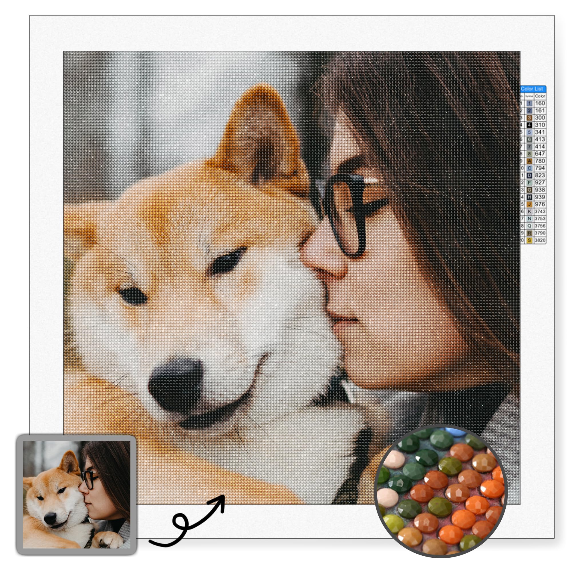 Custom 5D Diamond Painting Kits for Adults - Personalized Photo Diamond Art DIY Gifts, Home Wall Decor (Round/Square Drill, Multiple Sizes) | Perfect for Family Gifts, Relaxation Therapy & Creative Home Decoration