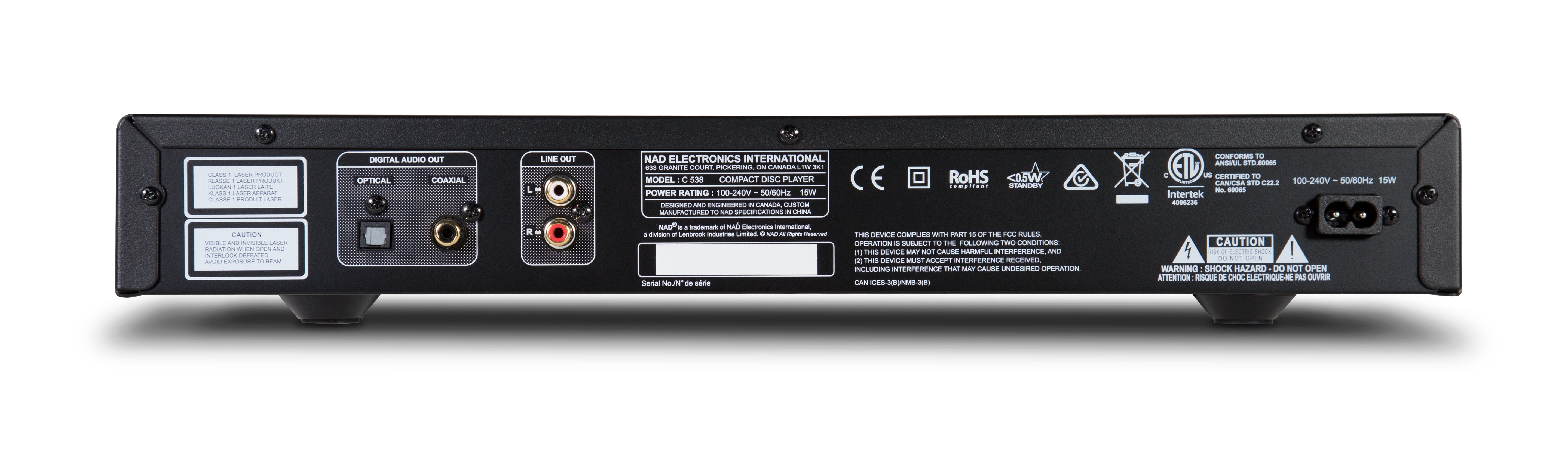 NAD C 538 Single Disc CD Player - High-Fidelity Audio for Home & Office | Perfect for Music Lovers & Audiophiles