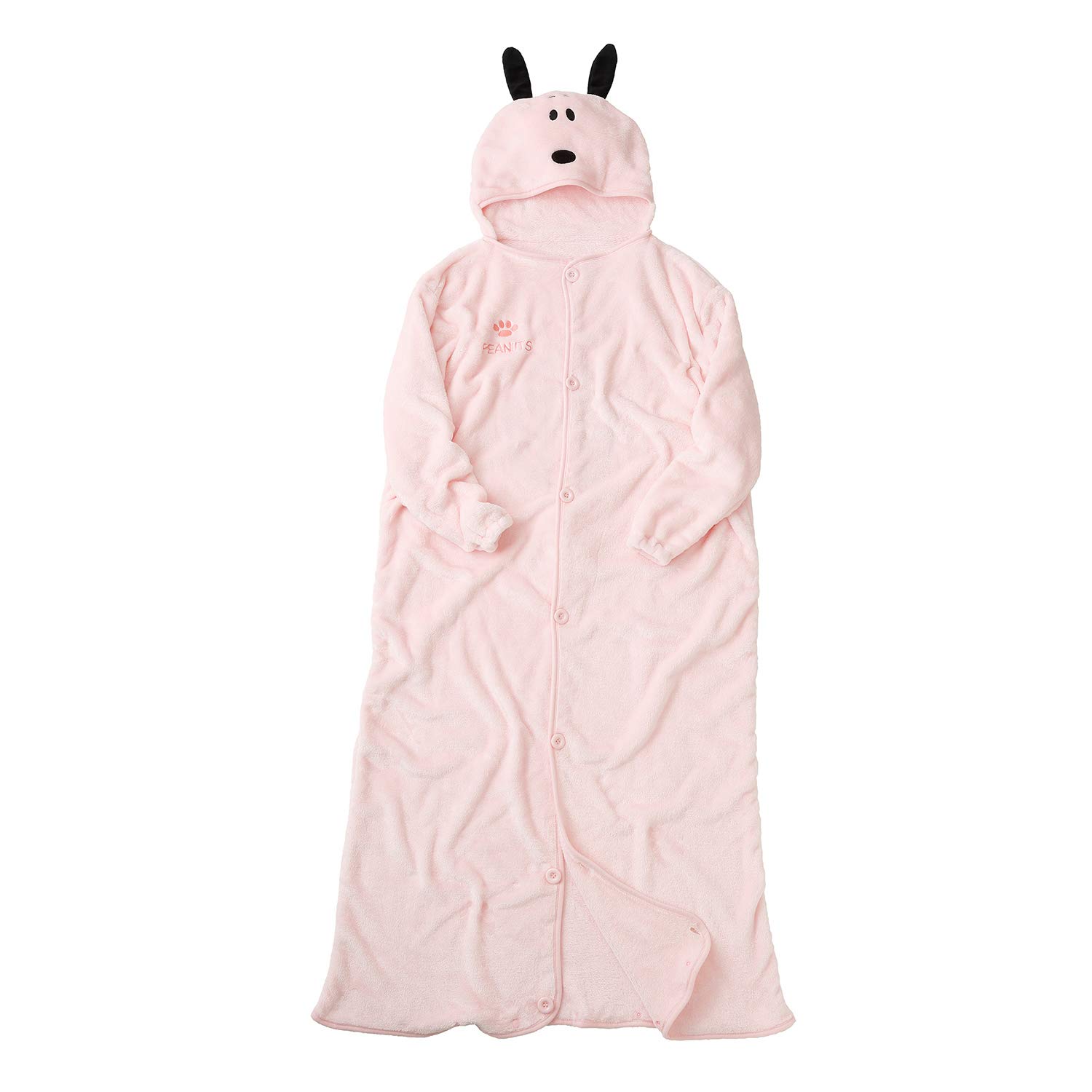 **Pink Snoopy Hooded Blanket - Soft & Cozy Fleece Wearable Blanket for Adults & Kids - Perfect for Lounging, Movie Nights & Outdoor Activities**