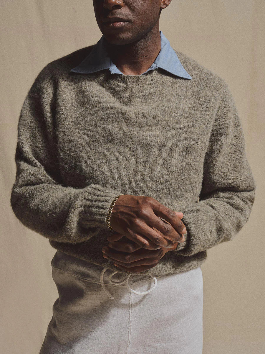 J.PRESS x BUCK MASON Men's Shaggy Dog Wool Sweater - Classic Cable Knit Pullover for Winter & Fall | Perfect for Casual Outfits, Office Wear & Holiday Gatherings