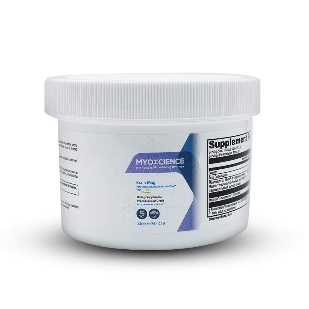 Brain Mag Magnesium L-Threonate & Glycinate Powder (Unflavored) - Supports Memory, Focus & Cognitive Function - Ideal for Students, Professionals & Seniors