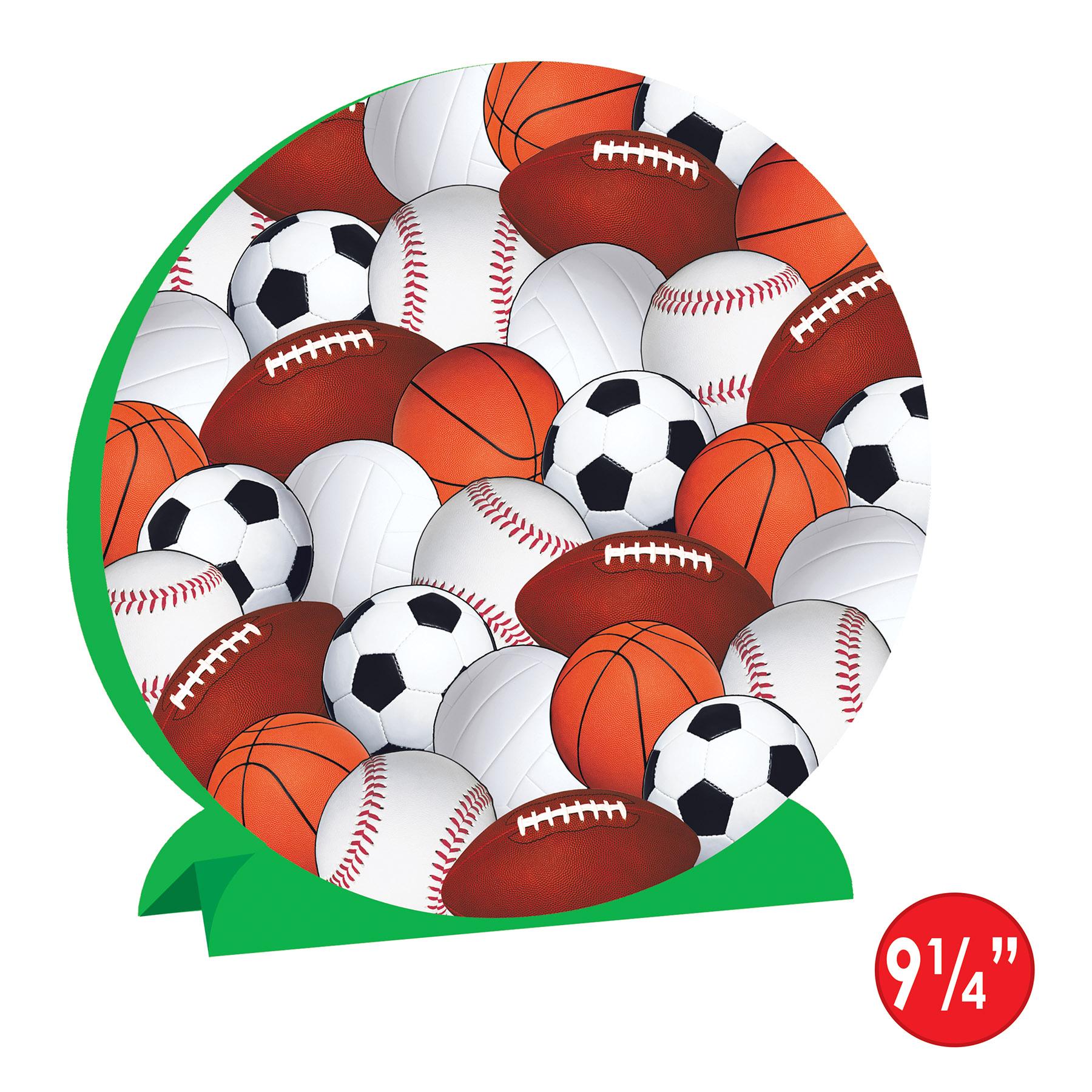 12 Pack Beistle 3D Sports Party Centerpieces - Football Basketball Baseball Decorations for Birthday, Game Day & Team Celebrations - Perfect for Sports Themed Parties, School Events & Tailgating