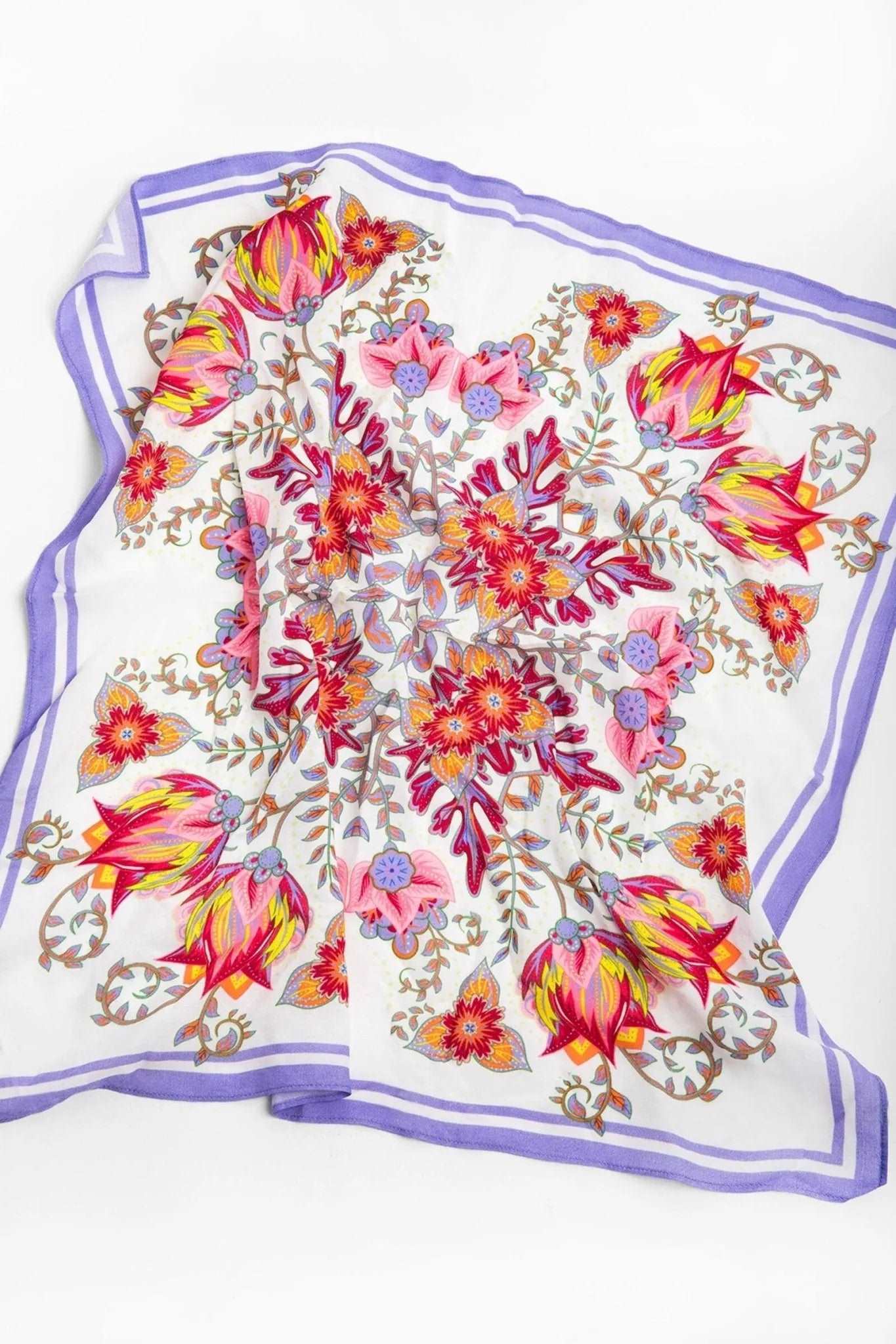 Floral Print Bandana for Women & Men - Stylish Fashion Accessory for Outdoor Activities, Sports, and Everyday Wear