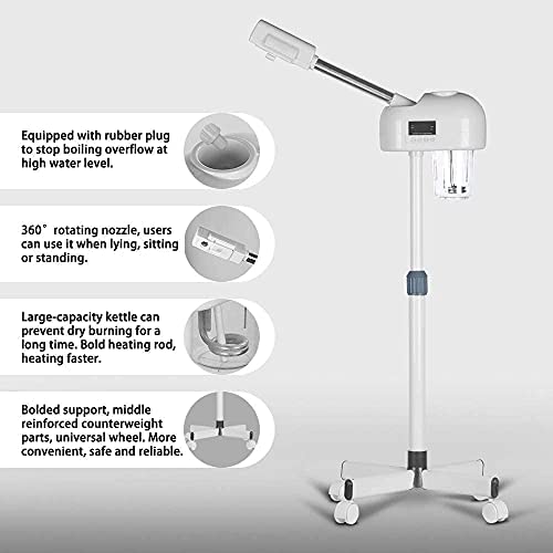 GLEnterprise Professional Facial Steamer with Hot Mist & Ozone Technology - Home & Salon Use for Blackhead Removal, Skin Hydration & Rejuvenation - Perfect for Spa Days, Acne Treatment & Anti-Aging Skincare Routine