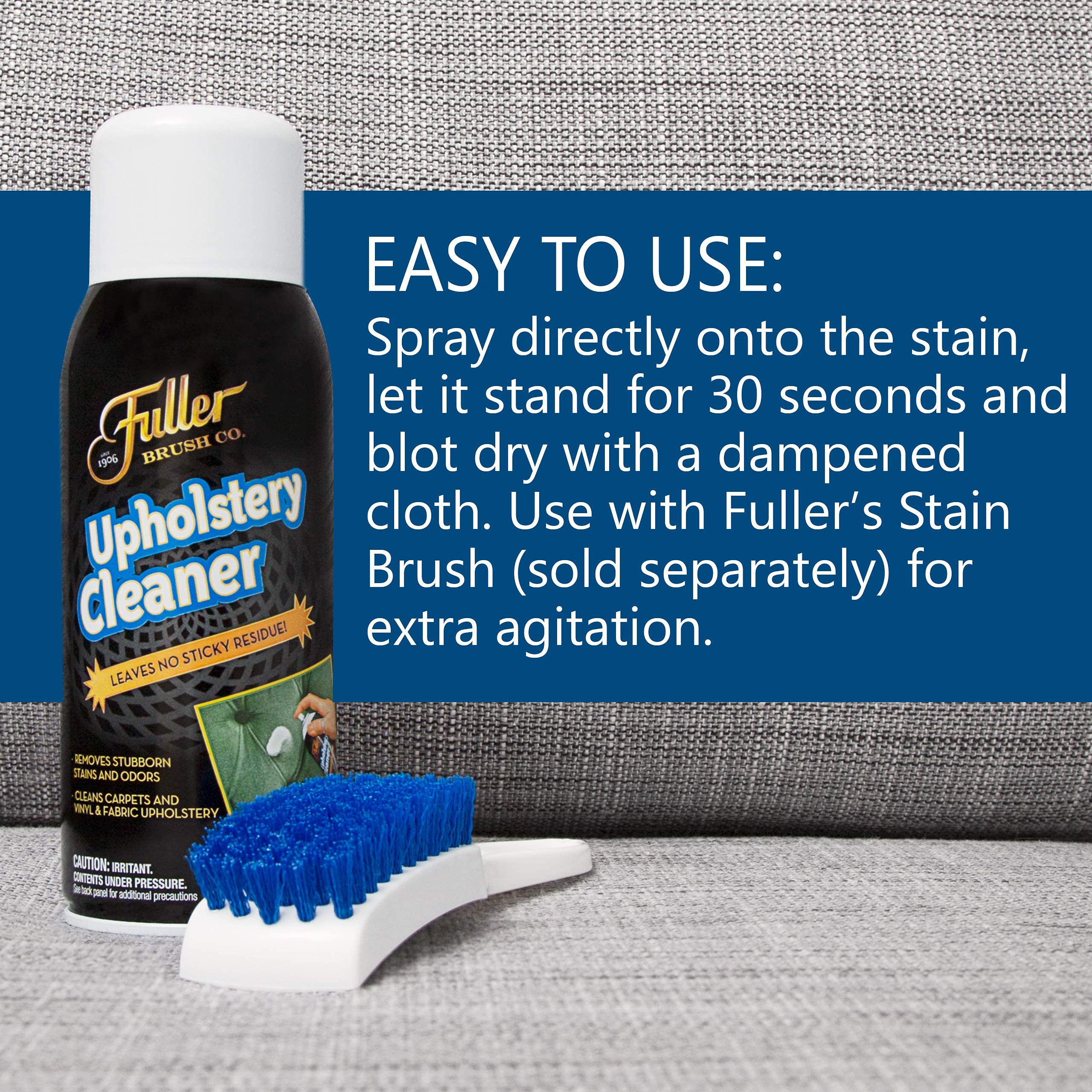 Fuller Brush Upholstery Cleaner - Multi-Surface Stain Remover with Rich Foaming Formula - Eliminates Stubborn Stains & Odors - Renews Carpets, Seats, Sofas & More - Perfect for Home, Office & Car Interior Cleaning