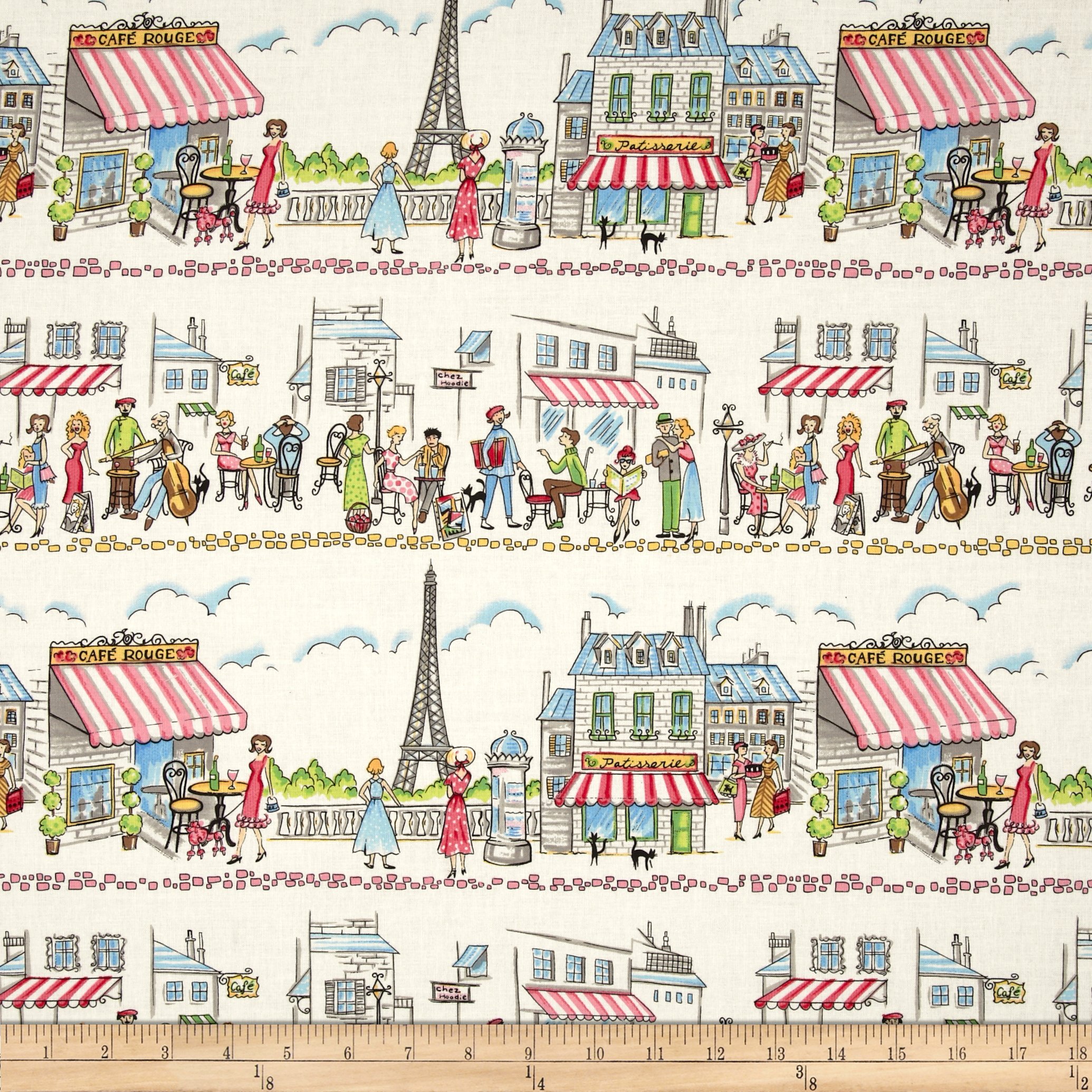 Michael Miller Essentials Paris Ville Multi Quilting Fabric by the Yard - Premium Cotton Fabric for Quilting, Sewing & DIY Home Decor Projects
