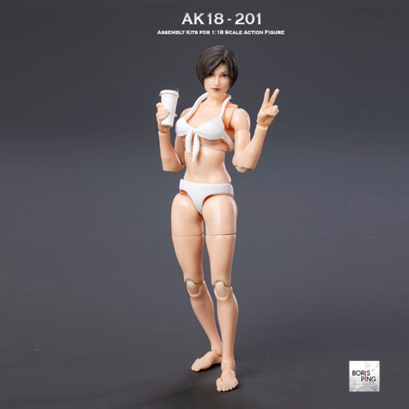 Boris Ping Toys AK18 Series 1/18 Scale Agent Wang & Avina Action Figure - Wave 2 Collectible Model for Display, Photography, and Role-Playing Scenes
