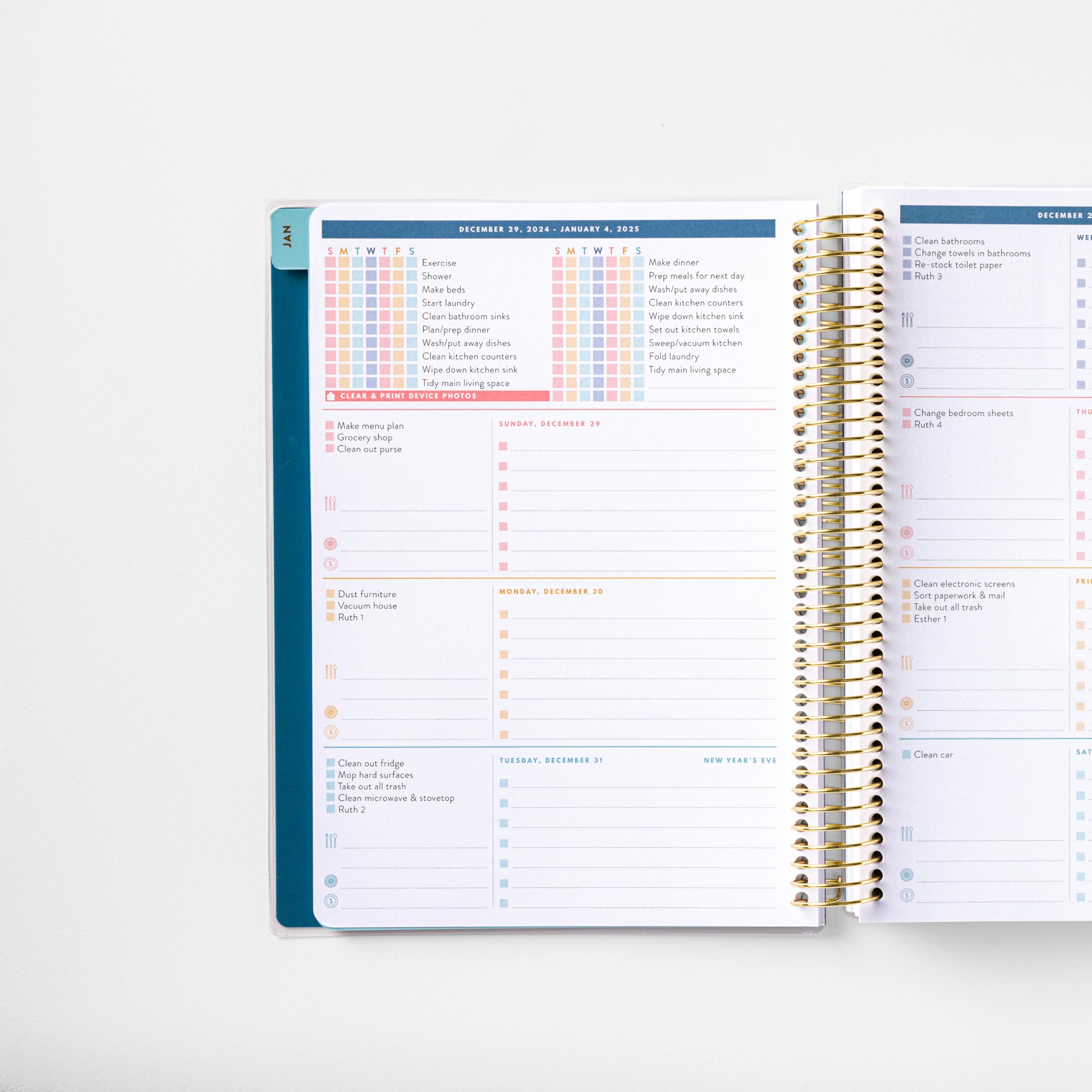 2025 Home Planner with Scripture - Work from Home Organizer with Stickers, Daily Checklist & Monthly Budget Worksheets | Coil Bound, Laminated Cover | Perfect for Daily Planning, Budget Tracking & Vacation Prep