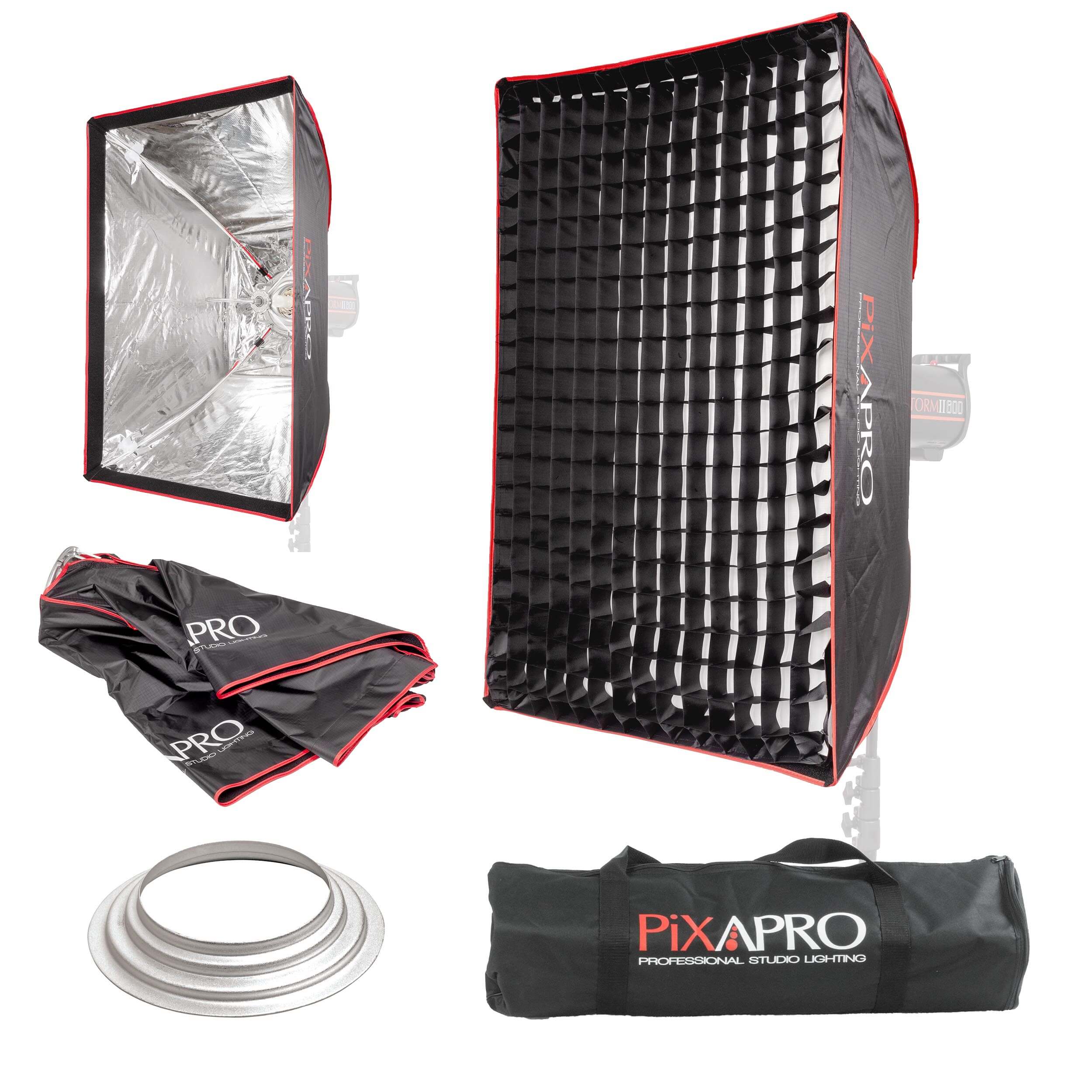 60x90cm (23.6x35.4 Inch) Professional Rectangular Photography Softbox with Grid - Portable Lighting Diffuser for Studio, Product, and Portrait Photography - Perfect for Indoor/Outdoor Photo Shoots