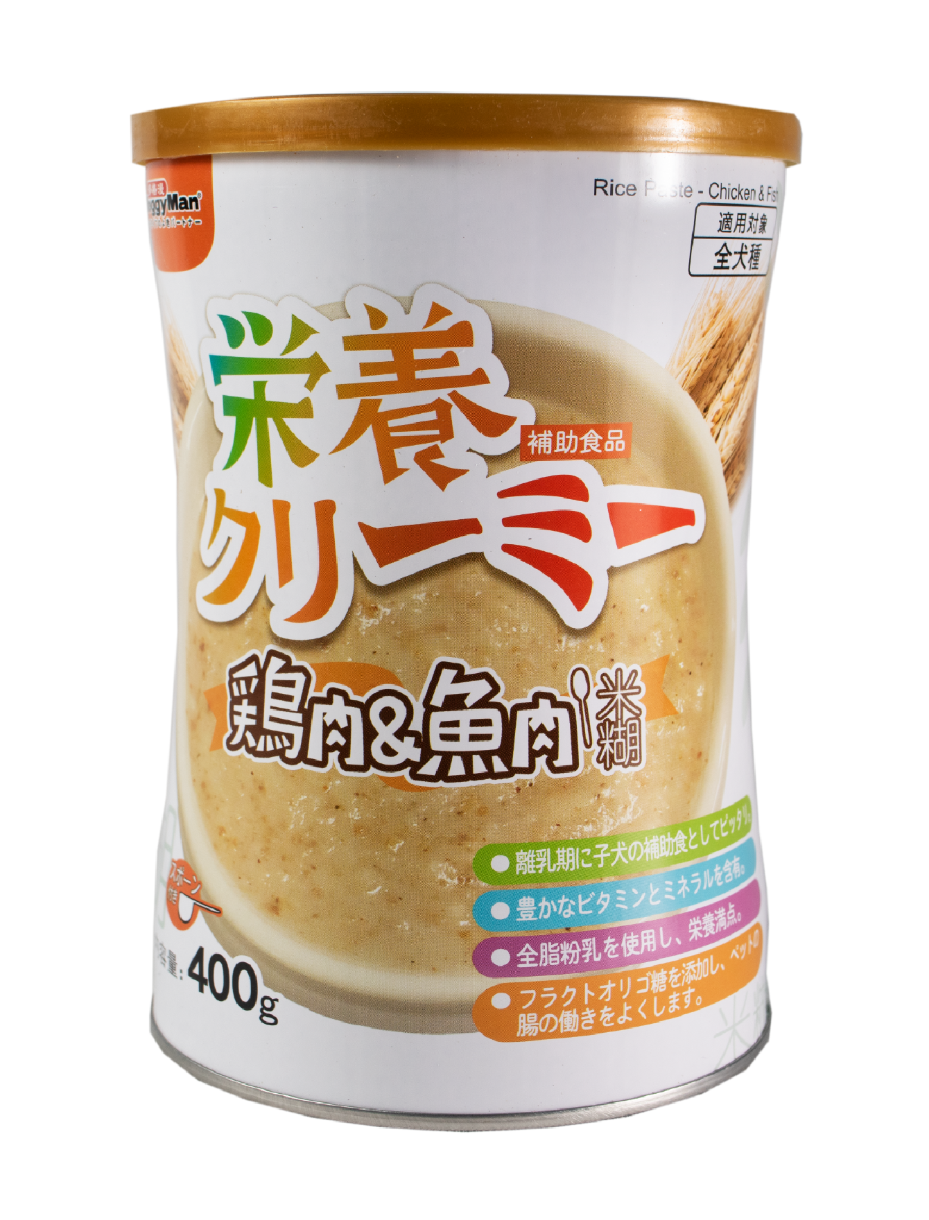 Premium DoggyMan Rice Paste with Chicken & Fish - 400g Nutritious Wet Dog Food for Puppies & Adult Dogs - Perfect for Mealtime, Training & Digestive Health