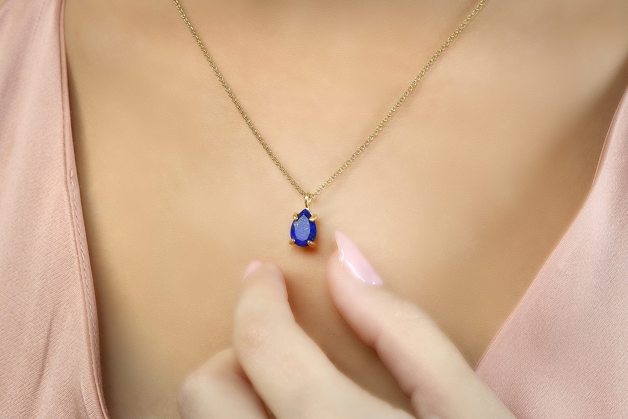 Lapis Lazuli Necklace - September Birthstone Jewelry for Women, Gift & Everyday Wear
