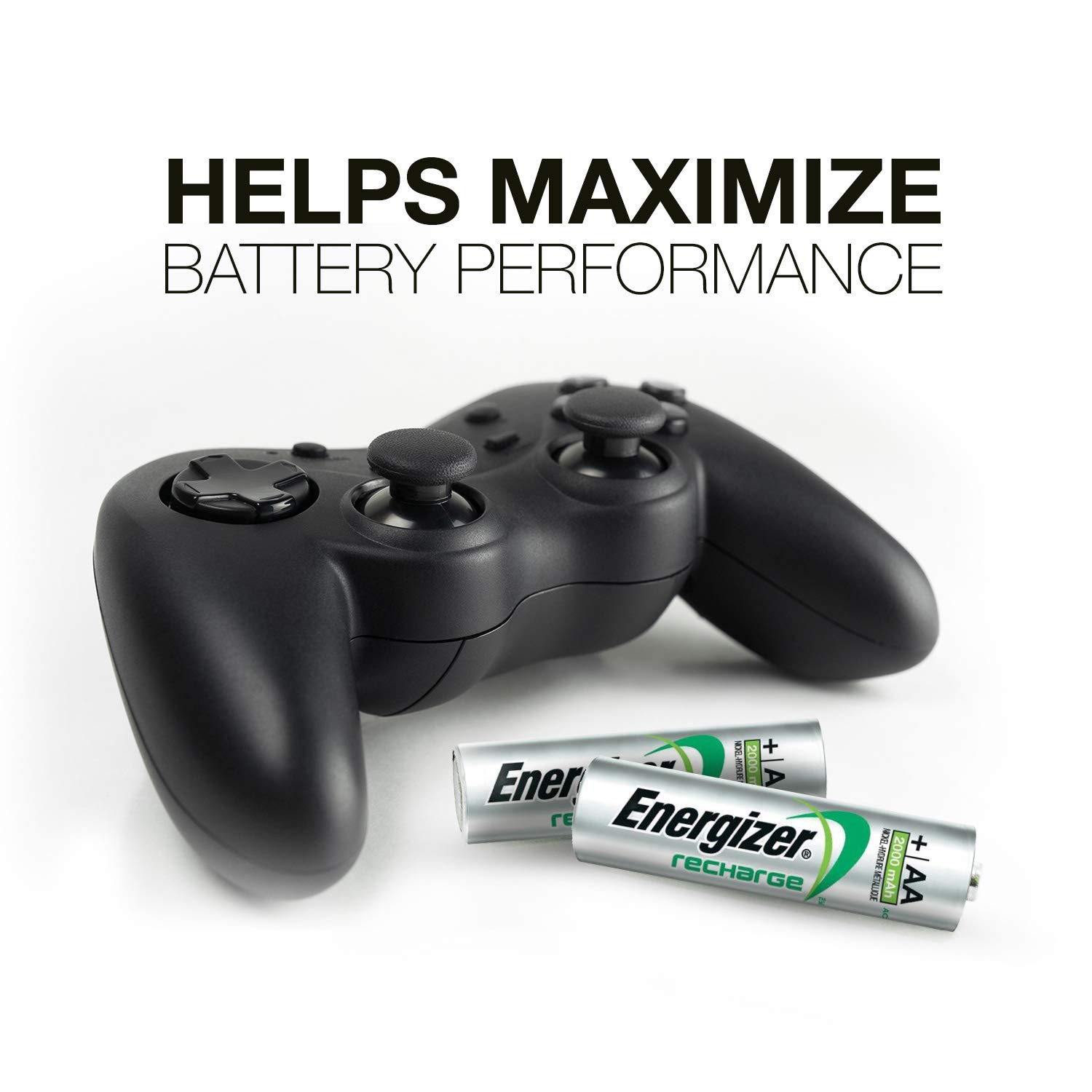 Energizer Rechargeable Battery Charger for C, D, AA, AAA & 9V Batteries - Fast Charging for Home, Office & Emergency Power Supply