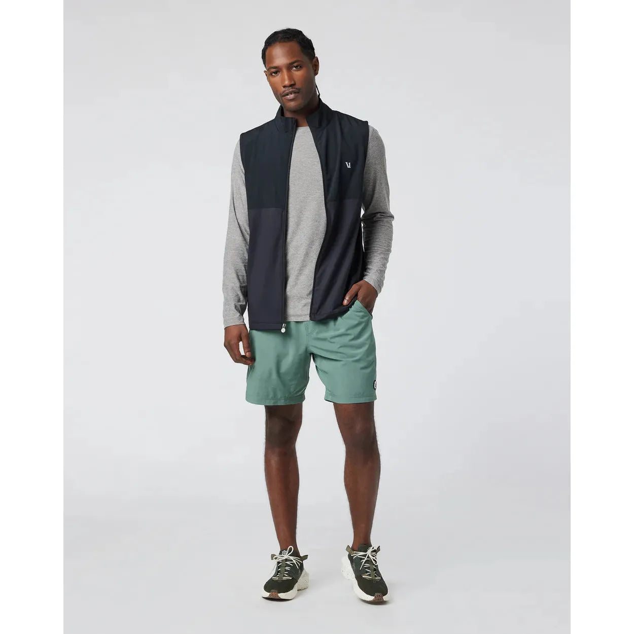 Vuori Men's Sunday Element Vest - Lightweight Water-Resistant Outdoor Running & Hiking Vest for Active Lifestyles