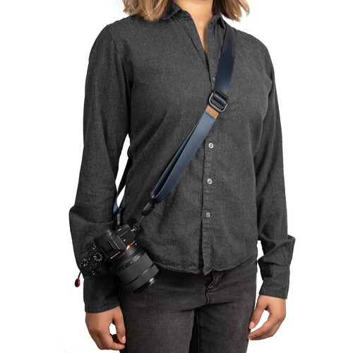 Peak Design Slide Lite Camera Strap - Adjustable & Comfortable Shoulder Strap for DSLR & Mirrorless Cameras (Midnight Blue) - Perfect for Travel, Hiking & Photography Enthusiasts