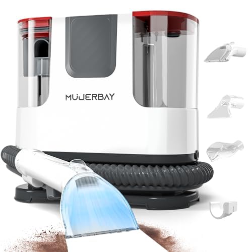MUJERBAY® 12KPa Portable Carpet Cleaner | Powerful Spot & Stain Remover for Couch, Stairs, Car Upholstery & Pet Messes | 1.18