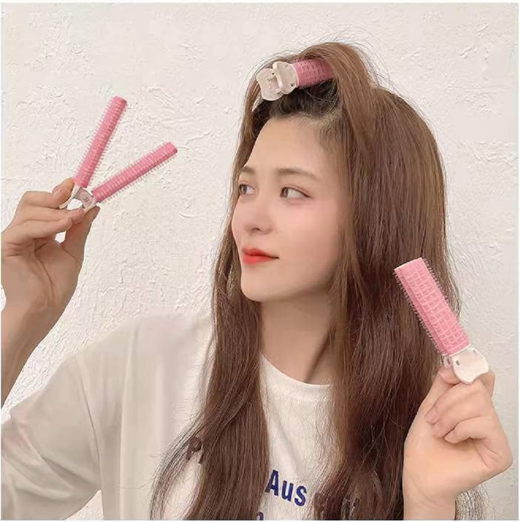 Ghelonadi Volumizing Hair Root Clips - Natural Self-Grip Hair Rollers for DIY Waves & Volume | Fluffy Roller Styling Tool for Women (2-Pack, Multicolor) | Perfect for Travel, Home Styling & Salon-Like Results