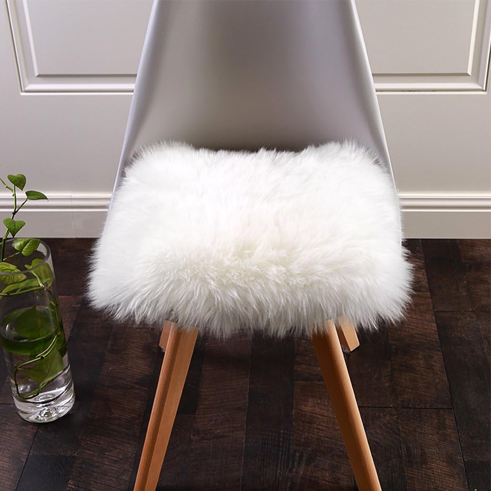 Softlife White Faux Fur Sheepskin Throw Rug - 20