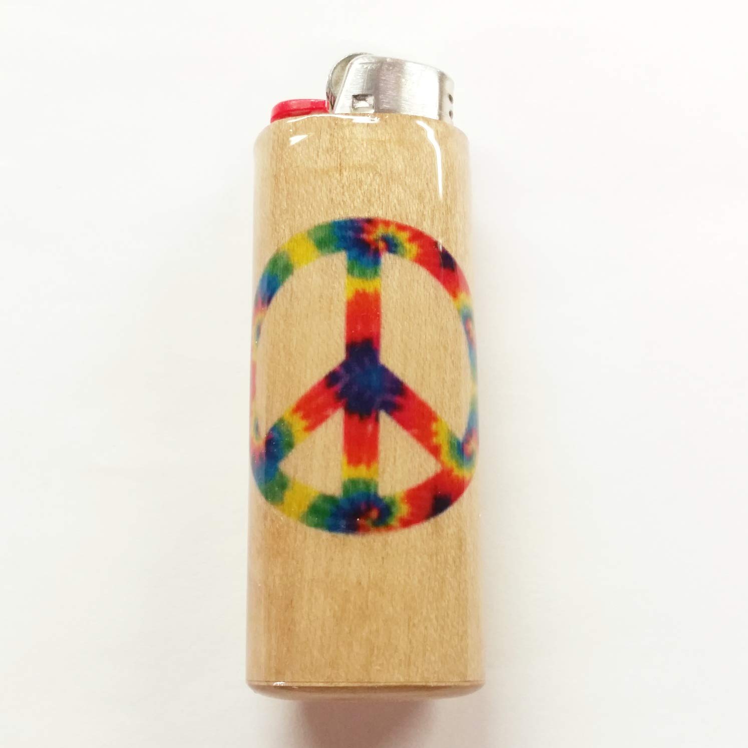Peace Sign Lighter Case Holder - Durable Sleeve Cover for Bic Lighters - Perfect for Camping, Hiking, and Outdoor Adventures