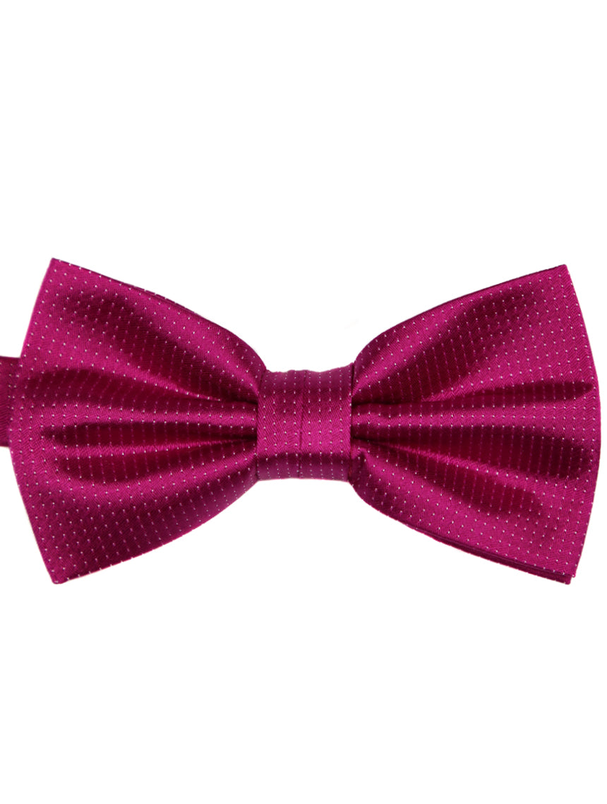 DÉCLIC Classic Microdot Bow Tie for Men & Women - Elegant Fuchsia Adjustable Necktie for Weddings, Parties & Formal Events
