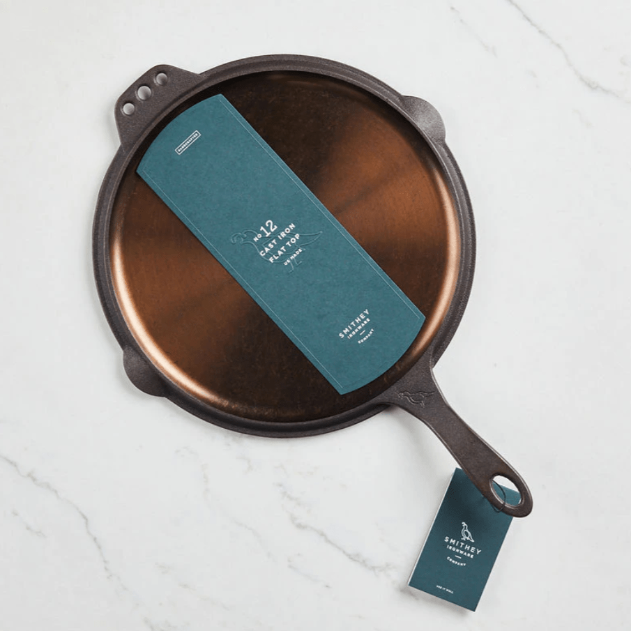 Smithey 12 Inch Flat Top Griddle - Premium Cast Iron Cookware Made in USA - Perfect for Grilling, Searing & Outdoor Cooking