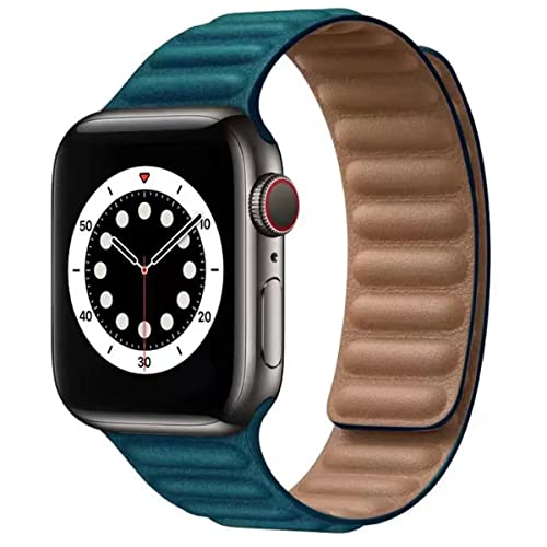 HEYOZURY Apple Watch Band 49mm 45mm 44mm 41mm 40mm - Premium Leather Sport Strap with Secure Closure - Compatible with iWatch Series 8/7/SE/6/5/4/3/2/1 - Perfect for Workouts, Office & Everyday Wear
