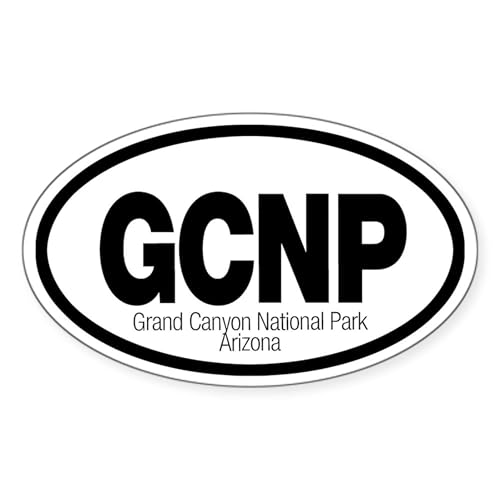 White - Grand Canyon National Park Oval Sticker