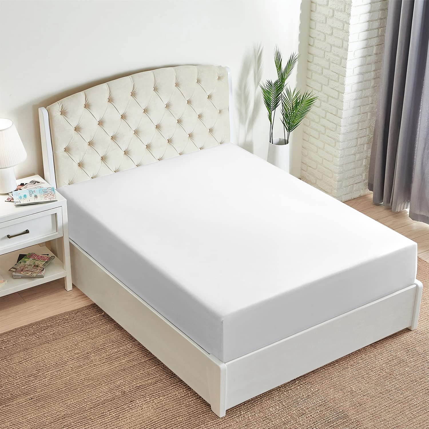 Mellanni King Size Fitted Sheet - Ultra Soft Cooling Bed Sheet with 16